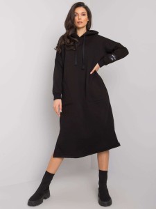 Czarna sukienka dresowa z kieszeniami Sheffield