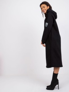 Czarna sukienka dresowa basic