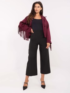 Czarne spodnie culotte z nogawką 7/8