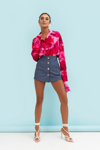 Spodnico spodenki damskie denim-niebieskie