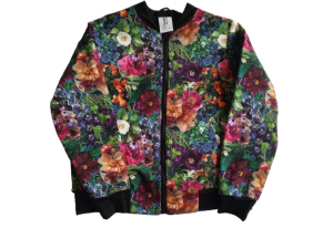 Kurtka bomberka w kwiatowy wzór 