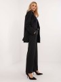 Eleganckie czarne spodnie materialowe damskie z paskiem w groszki 3.jpg