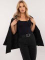 Eleganckie czarne spodnie materialowe damskie z paskiem w groszki 4.jpg