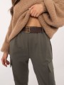 Damskie spodnie cargo z paskiem w kolorze khaki 1.2.jpg