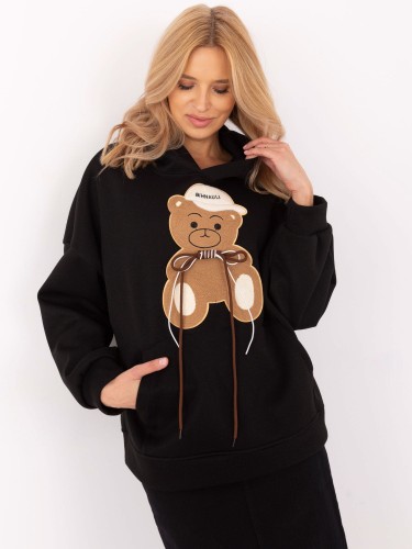 Czarna bluza damska oversize typu kangurka 1.jpg