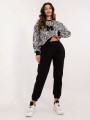Damski zestaw dresowy z bluza overise w czarno- biala zebre 1.jpg
