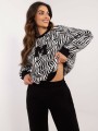 Damski zestaw dresowy z bluza overise w czarno- biala zebre 3.jpg