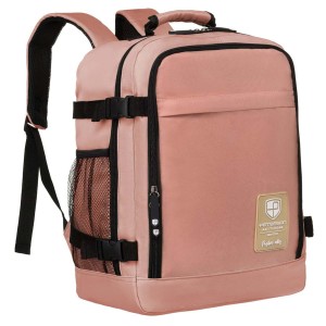 Pojemny, podróżny plecak kabinowy z portem USB w różowym kolorze 