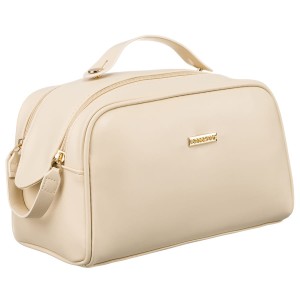 Minimalistyczna kosmetyczka podróżna z zapięciem na suwak i magnes