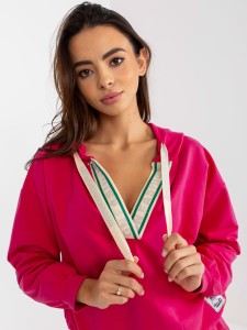 Fuksjowy komplet dresowy z aplikacją