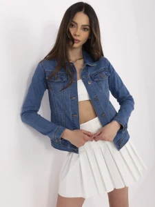 Damska kurtka jeansowa- klasyczna granatowa