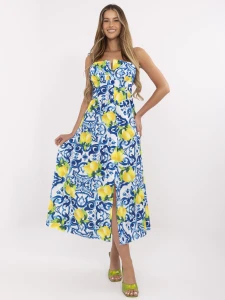Rozkloszowana sukienka midi na lato- tropikalna fiesta