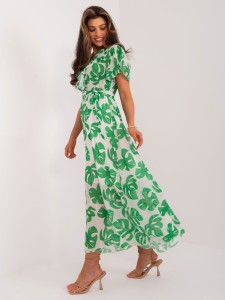 Sukienka maxi z roślinnym nadrukiem