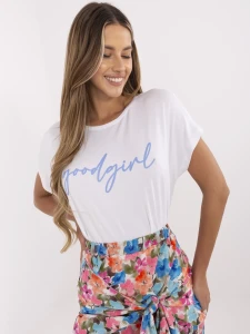 Biały t-shirt damski z napisem